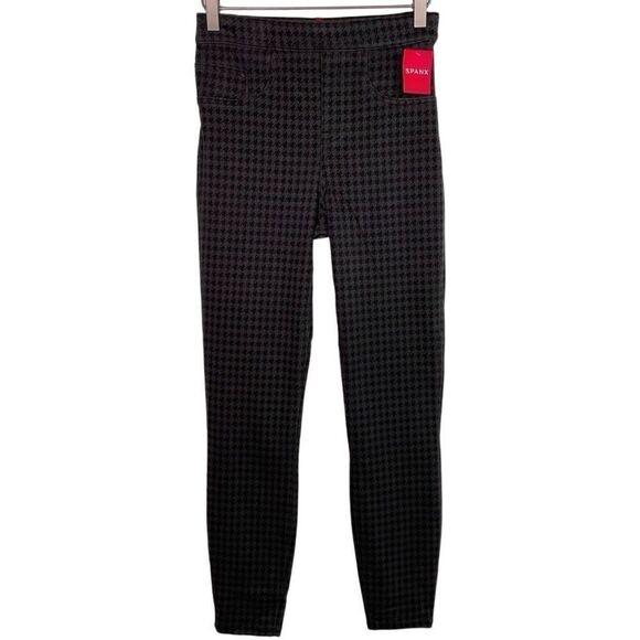 Spanx Gray Houndstooth Ankle Jean ish Leggings New Small - Picture 1 of 5